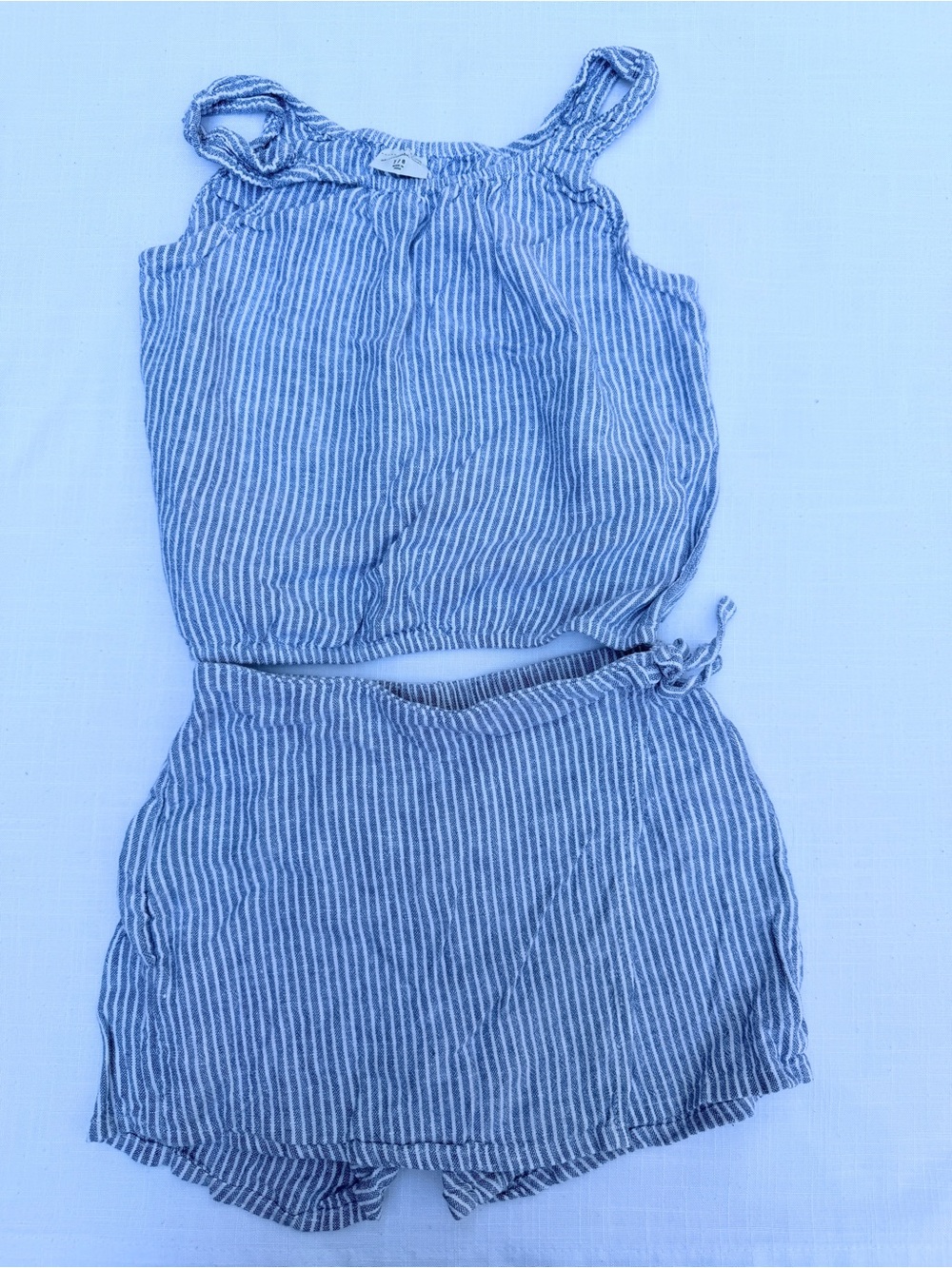 Abercrombie Kids Girls 7/8 Linen Blend Sleeveless Blouse and Skort Set